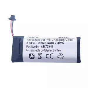 Replacement Bluetooth Headphone battery for Beats Fit Pro charging case,AEC751646