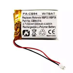 Replacement Bluetooth speaker battery for Motorola Sonic Play 100,MBP33,MBP36,CB94-01A